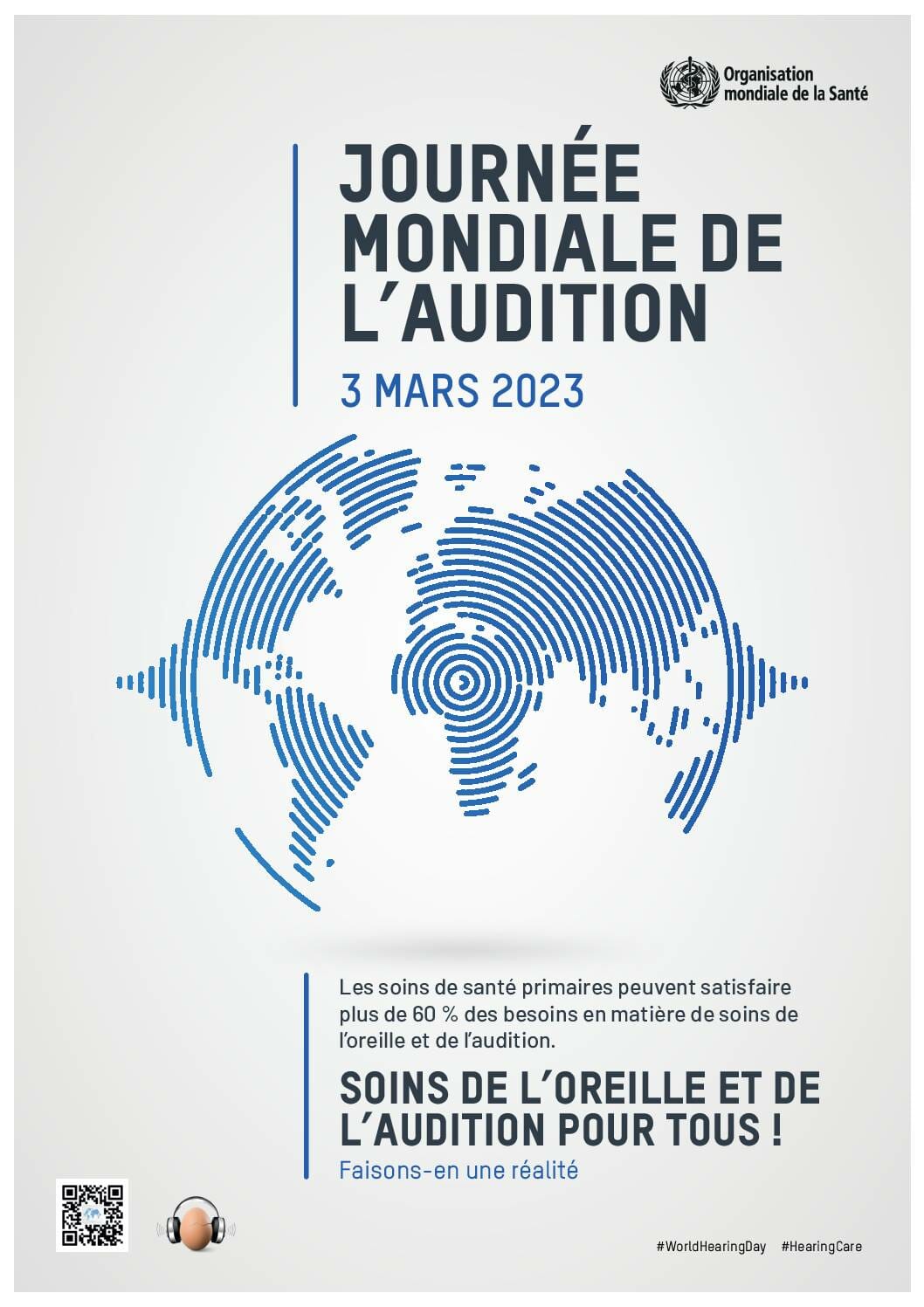 WHO World Hearing Day poster FR