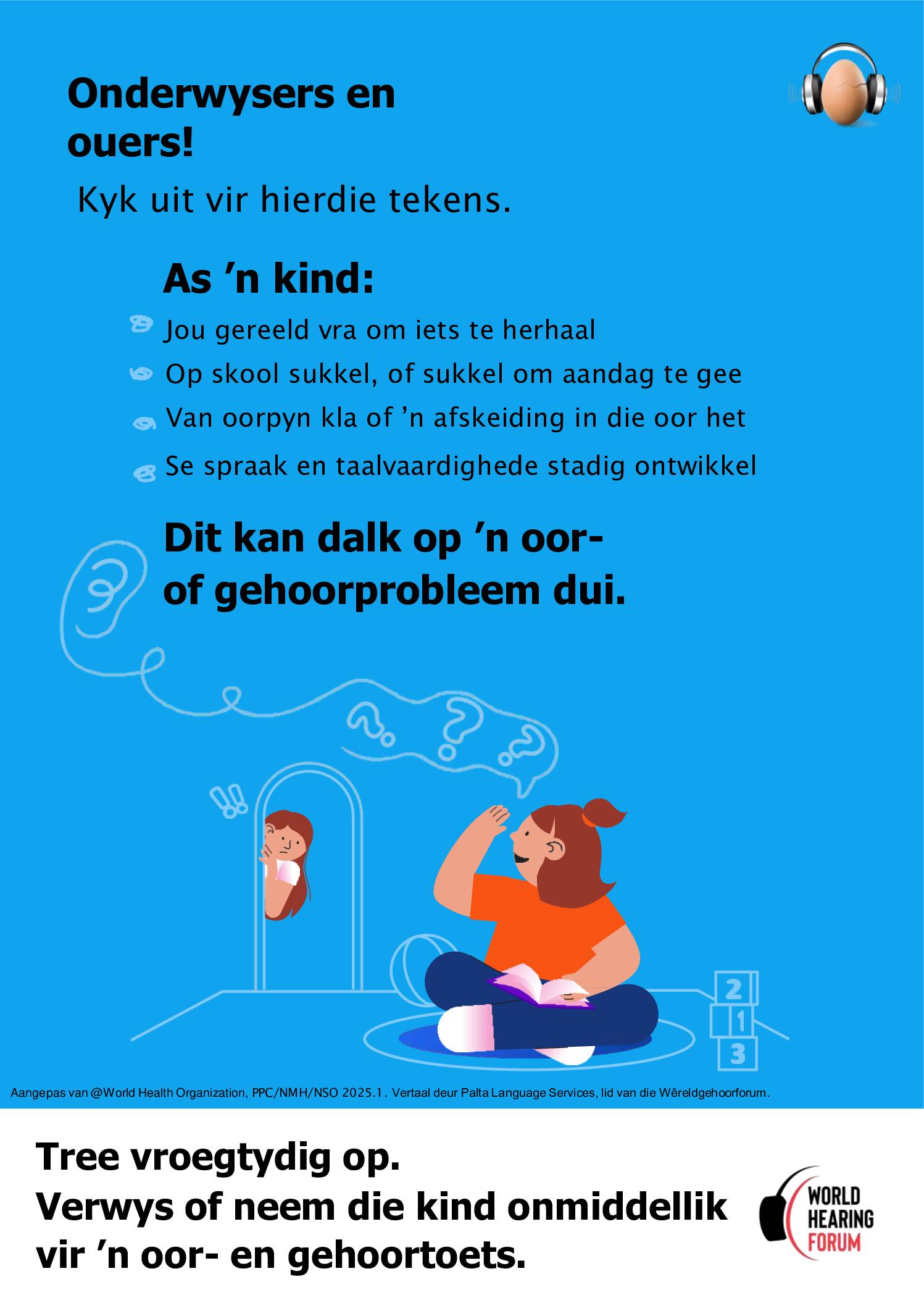 Parent’s and Teacher’s Poster – WHD 2026 – Afrikaans