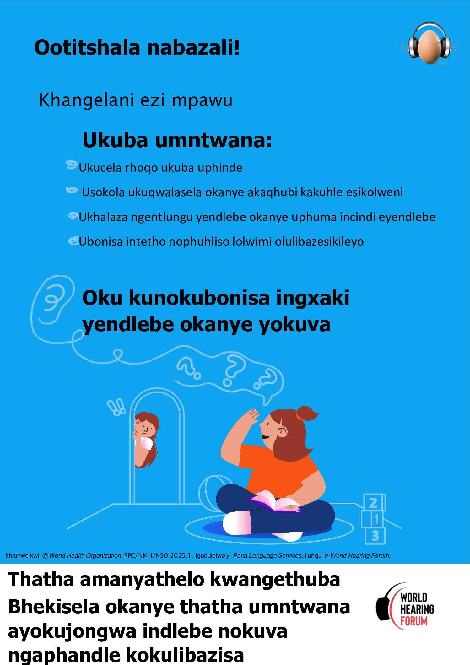 Parent’s and Teacher’s Poster – WHD 2026 – isiXhosa