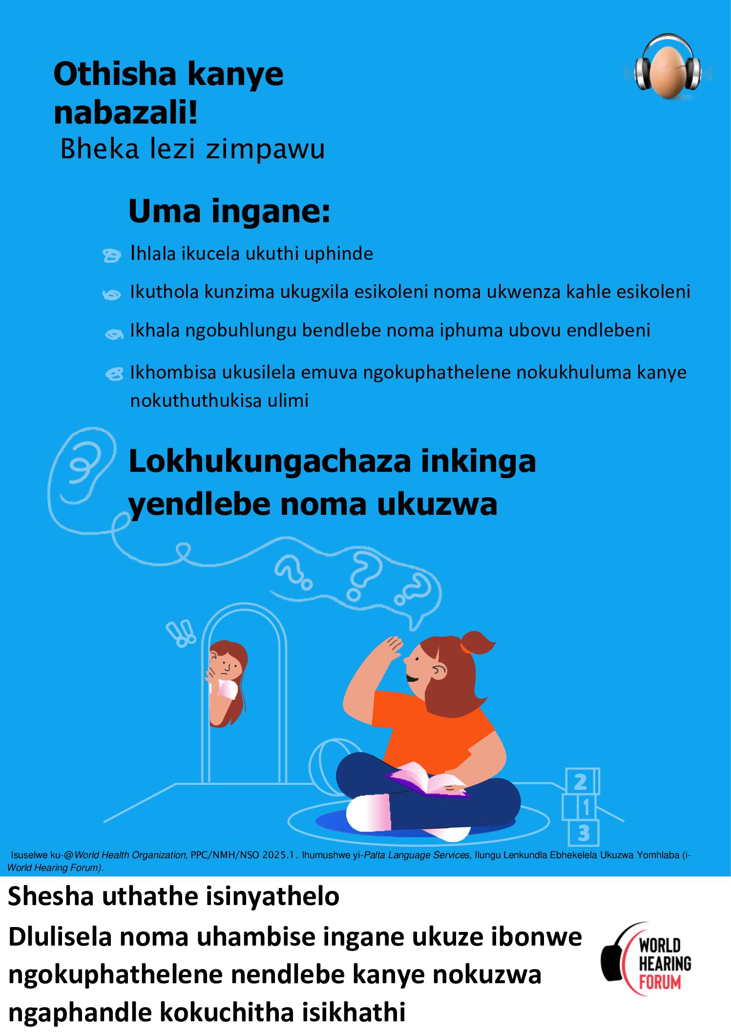 Parent’s and Teacher’s Poster – WHD 2026 – isiZulu
